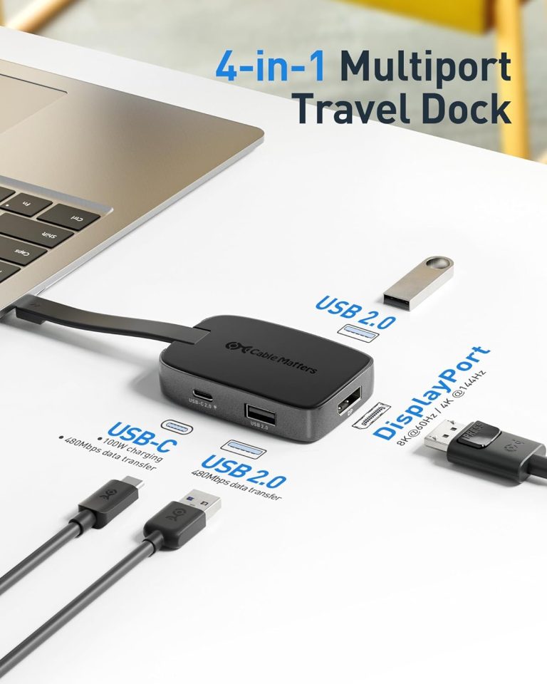 Displayport Cable Cable Matters USB C Hub DisplayPort 4K